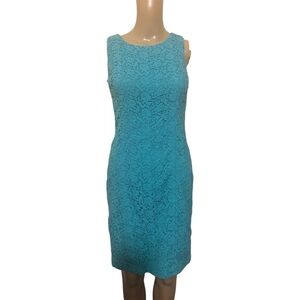 Talbots Lace Midi Dress - Turquoise